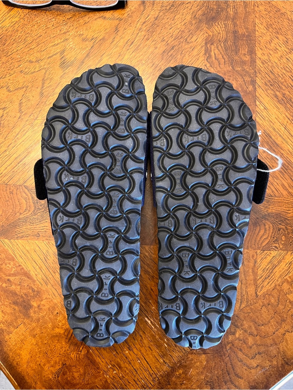 Birkenstock Madrid Big Buckle Velvet Midnight Sandals Blue Sz 38, US 7 - 7 1/2” - Picture 4 of 16